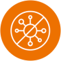 icon - orange circle with safe